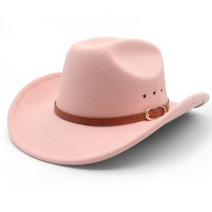 6598 Cowboy Hat For Women And Men Felt Wide Brim Classic Outdoor Fedora